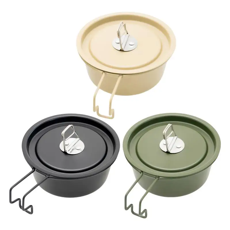 

350ML High quality aluminum alloy Camping Bowl with lid Effective dustproof heat preservation Easy to store carry outdoor tool