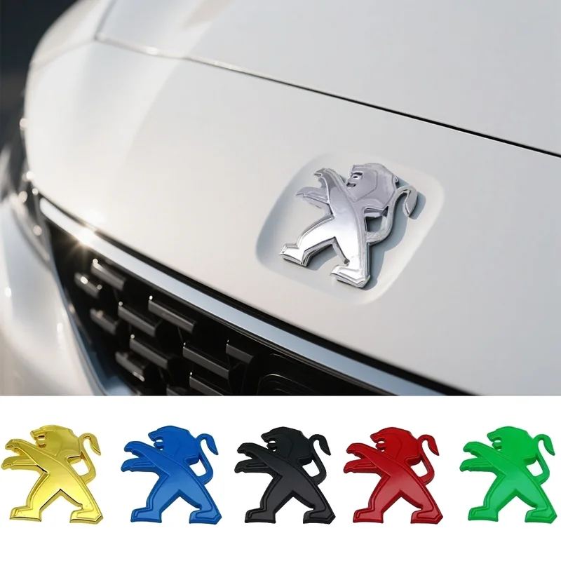 

3D металлическая наклейка с эмблемой заднего багажника автомобиля Lion для Peugeot 106 107 206 301 306 307 308 407 508 2008 4008 5008 Auto Tail Logo Badge