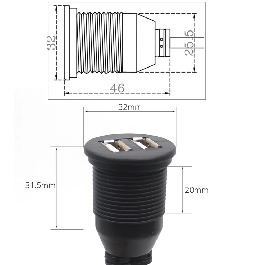 4pin/6pin سيارة المزدوج مقبس USB قاعدة لوحة سيارة مقبس USB لمعظم السيارات ميناء لوحة واجهة كابلات السيارات محولات مآخذ