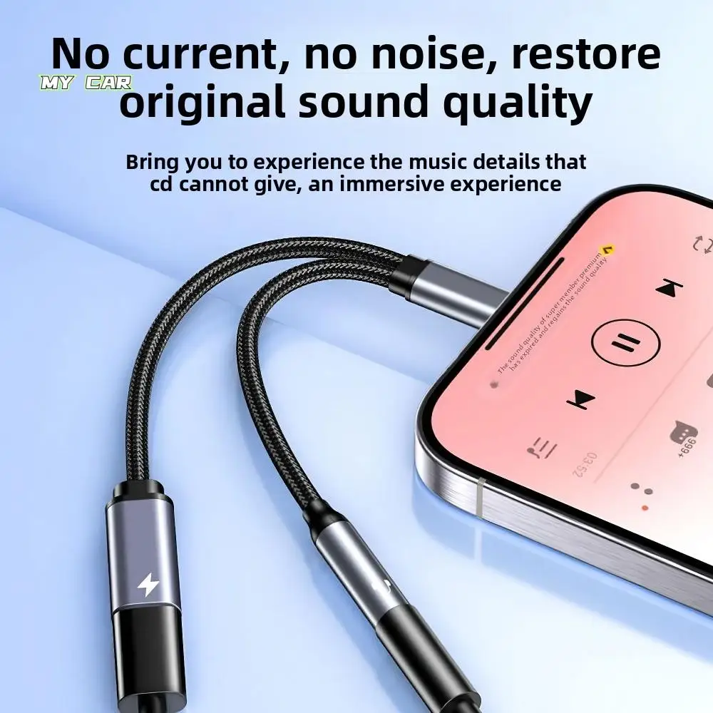 

PD 60 Вт адаптер USB C к 3,5 мм Многофункциональный двойной разветвитель USB C 2 в 1 Высокоскоростной универсальный адаптер Type-C к AUX