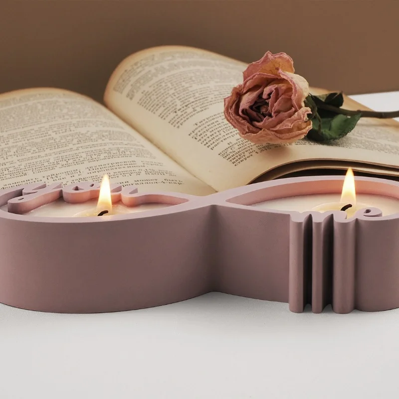 DIY You Me Couple Candle Cup Mirror Silicone Molds Gypsum Aromatherapy Container Jewelry Storage Can Resin Mold Home Handicrafts — zdjęcie 5