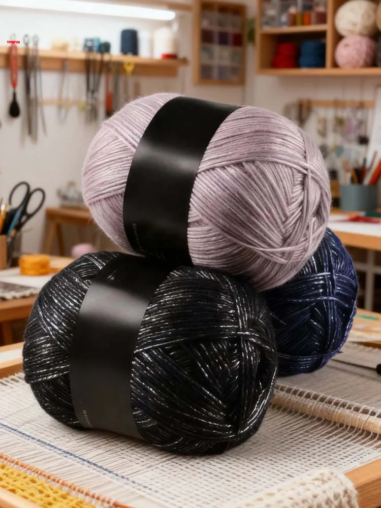 1Pc 100g Metallic Hand knitting Yarn Crocheting silk acrylic Yarn to knit sweater blanket hat line Crocheting bag slipper Thread