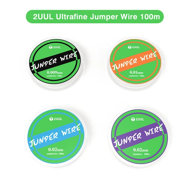 2UUL Ultrafine Jumper Wire 100m FX-001 0.01mm FX-0009 0.009mm FX-002 0.02mm przewodzący/FX-002A 0.02mm izolacyjny
