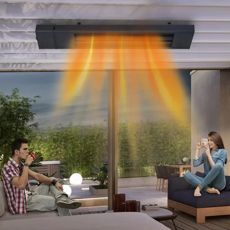 Aluminum Strip Heating 1800W Electric Infrared Remote Control Ceiling And Wall Mounting Panel Patio Heater