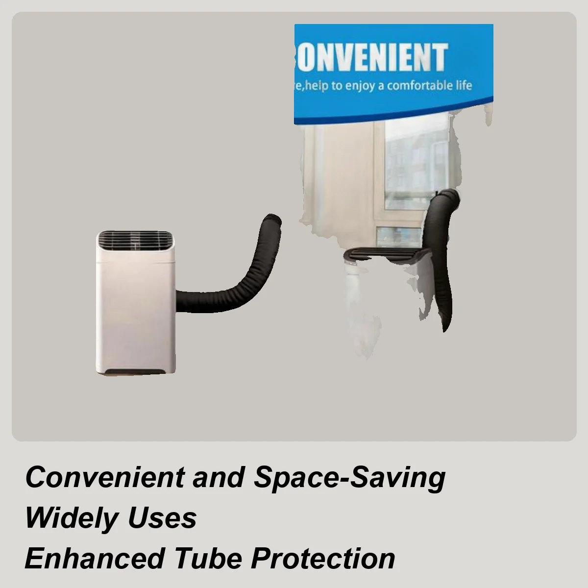 

Изоляционная втулка портативного шланга переменного тока, крышка портативного шланга кондиционера, подходит для изоляции выхлопного шланга диаметром 5 и 5,9 дюйма