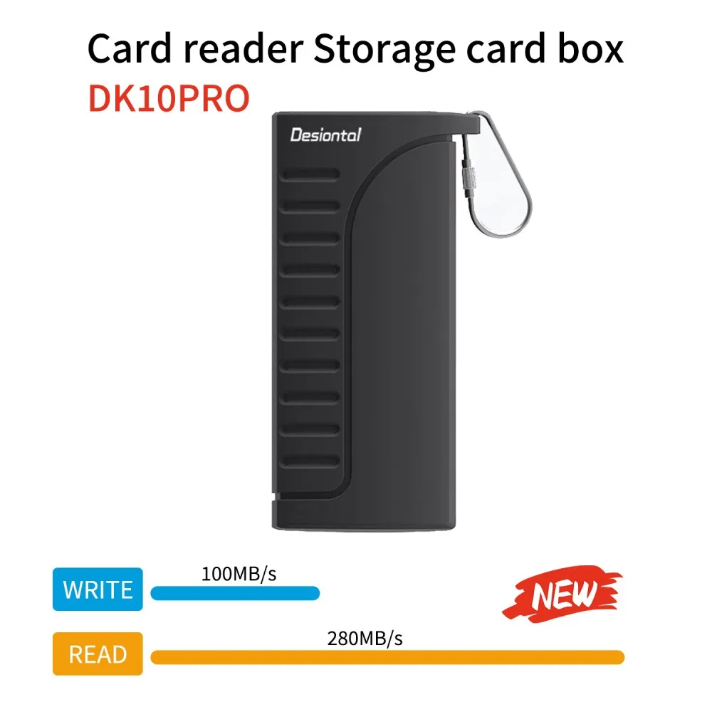 New Card Reader High Speed Transfer 2 in 1 Memory Card Storage Box Photo Studio Camera Accessories for SD TF Nano Sim Card