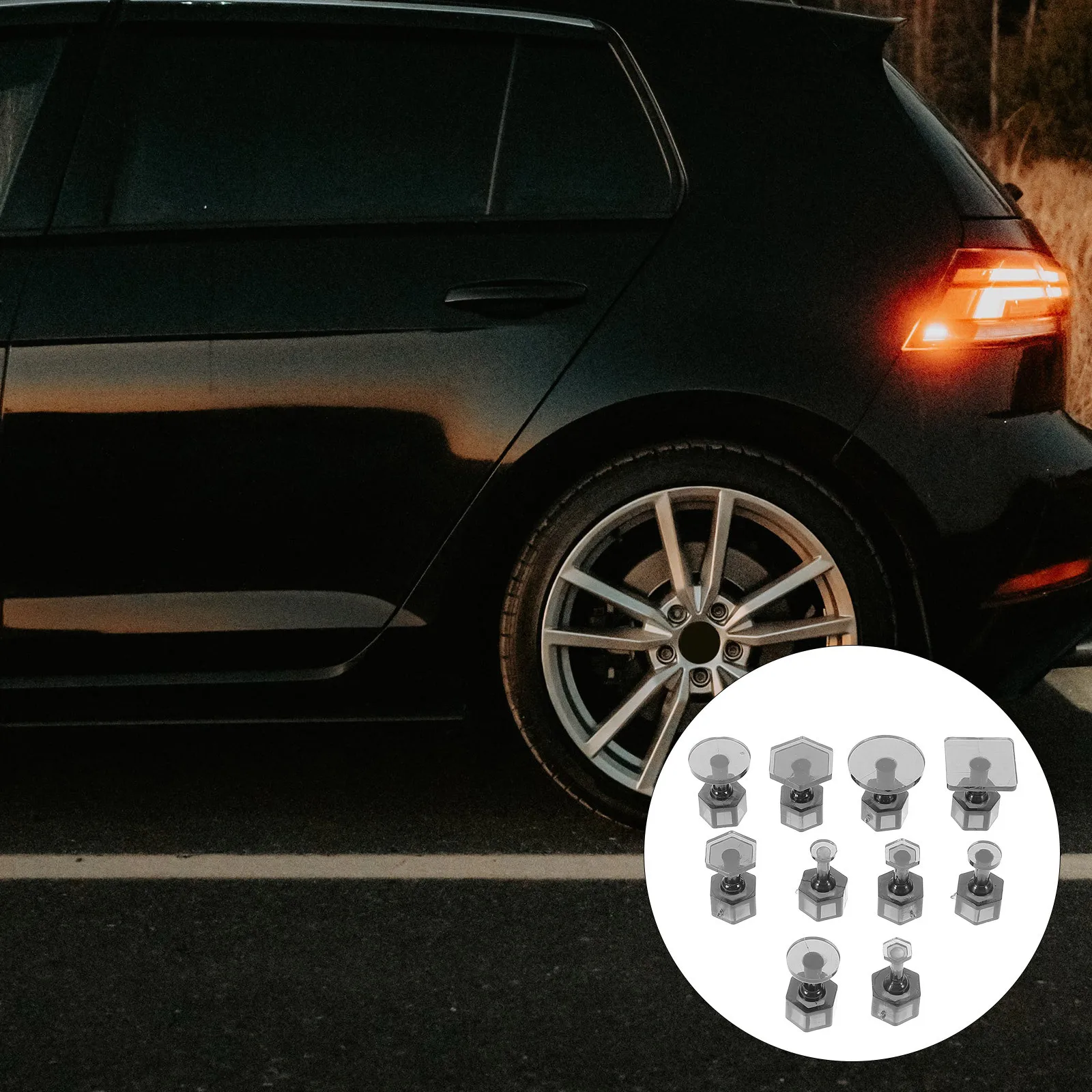 

10Pcs Dent Puller Kit Portable Surface Safe Removal Tools Effective Restoration DIY Metal Body