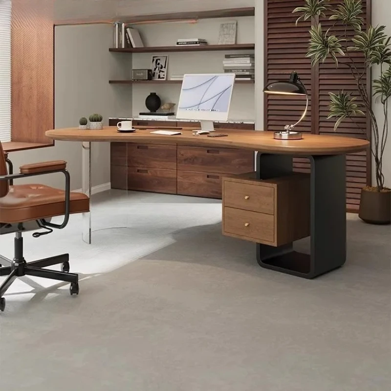 

Письменный стол из массива дерева для руководителя, компьютерный стол для кабинета, рабочий стол, домашний стол