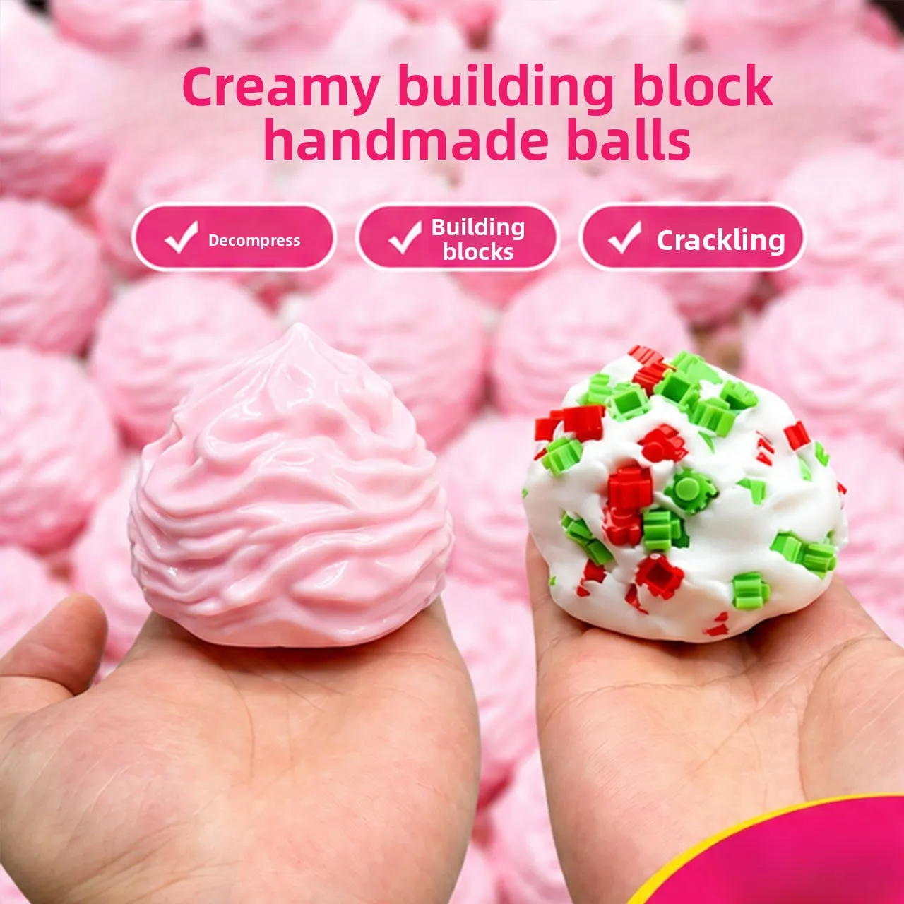 2027Mystery Blind Box Crunchy Block Squeeze Ball Random Fruit Shape Squishy Toy ASMR Sound Sensory Stress Relief Surprise Gift view 5