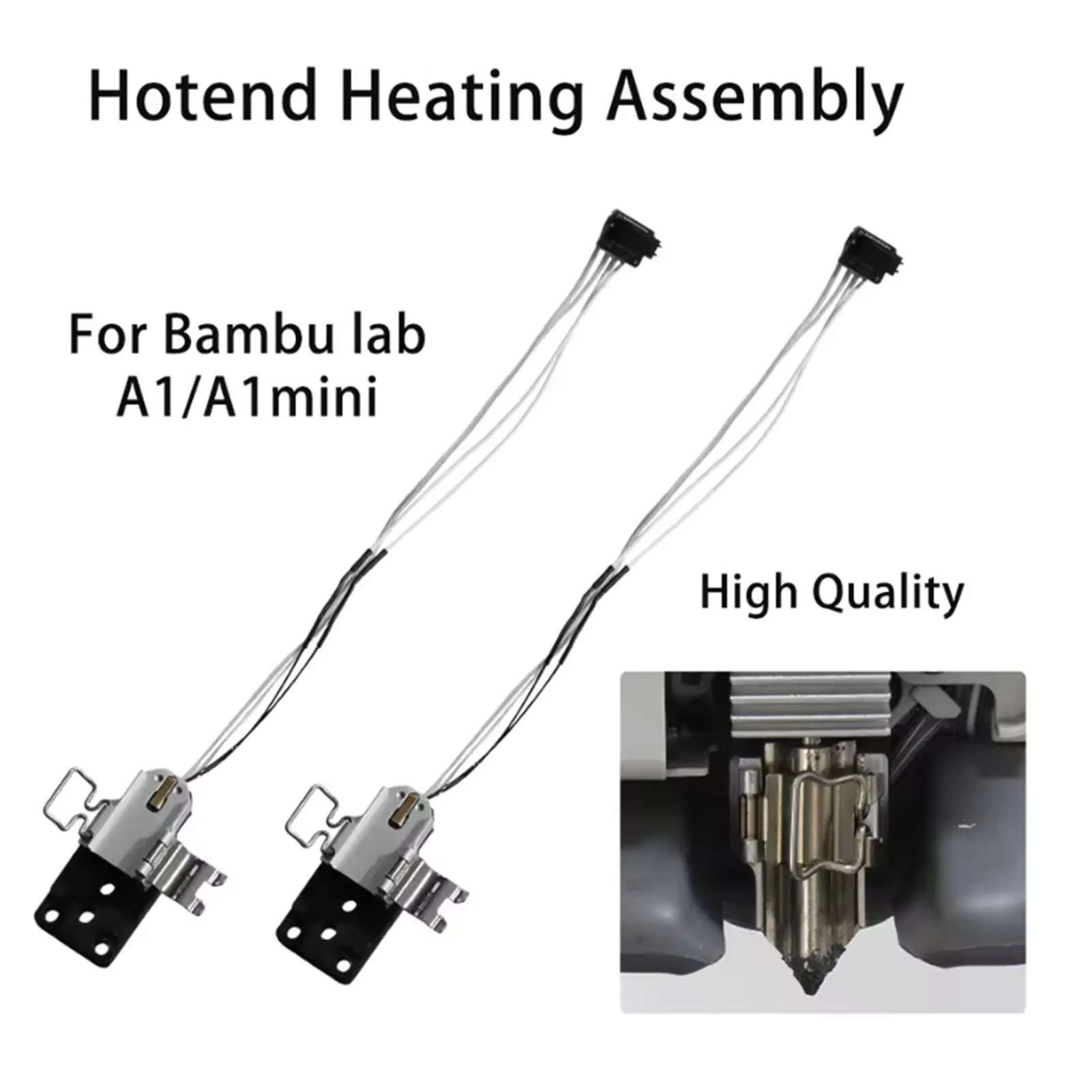 

Hot End Heating Component Hotend Heating Assembly Heater Tube Quick Base Clamp for PLA PETG ABS TPU Replacement for A1 Mini