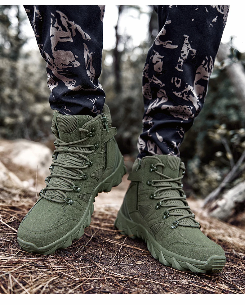 Taktische Stiefel für Herren, Armee-Schuhe, wasserdicht, Militär, Outdoor, Damen, Unisex, hochwertiges Training, ultraleicht, Camping, Sicherheit – Detail 24