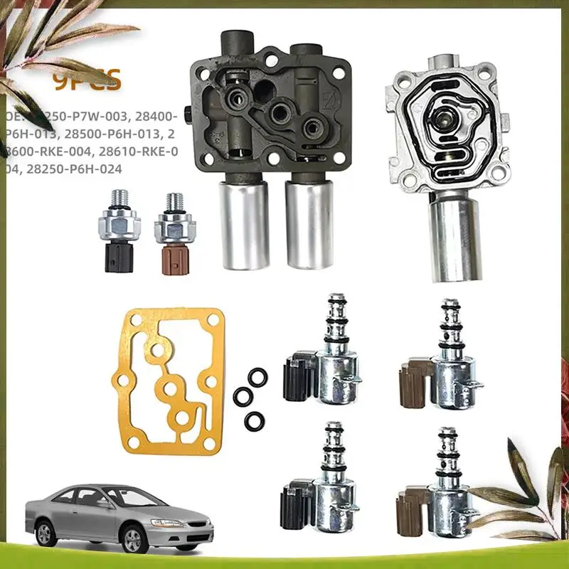 

NEW Transmission Solenoid Kit 28250-P6H-024 28250-P7W-003 For Honda Accord Odyssey Pilot Prelude For Acura CL TL