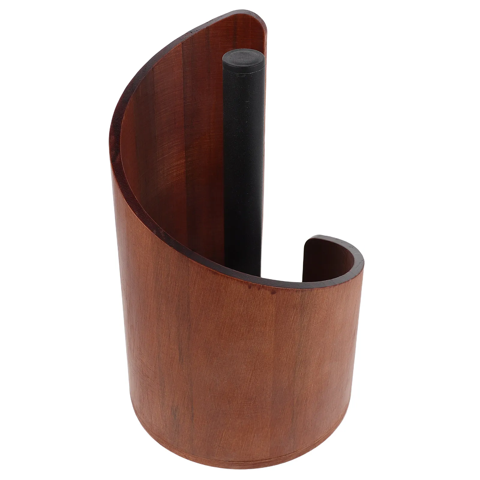 

Freestanding Wooden Countertop Paper Towel Holder with Sturdy Wood Base Metal Rod Rustic Modern Farmhouse Style for Kitchen