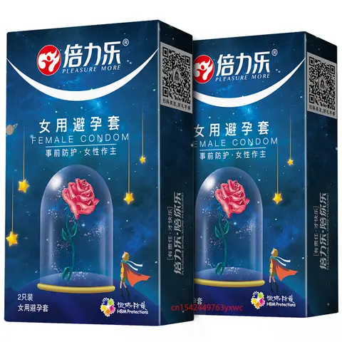 2PCS Female Condomss For Women Wearing Orgasm Latex Rubber women s Condomss Male Peniss Cock Sleeve Contraceptives For Adults 18
