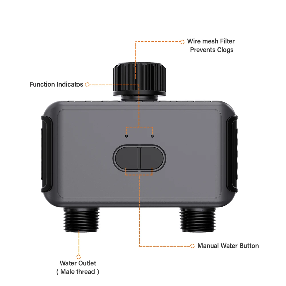 

Smart Life Programmable Irrigation SprinklerTimer with Rain Delay/Manual/Automatic Irrigation System for Lawns, Yard and Pool