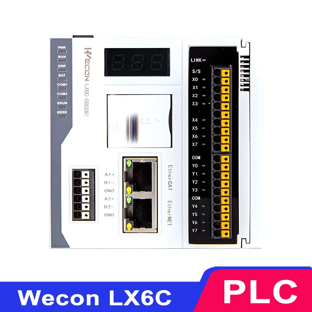 Wecon PLC LX6C LX6C-0808MT-DB LX6C-0808MT-DD Programmable Logic Controller Support Modbus-RTU EtherCAT CODESYS Flexible