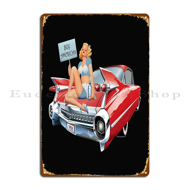 Retro Debra Pin Up Girl Metal Plaque Poster Club Home PaintingCustomize Design Tin Sign Poster