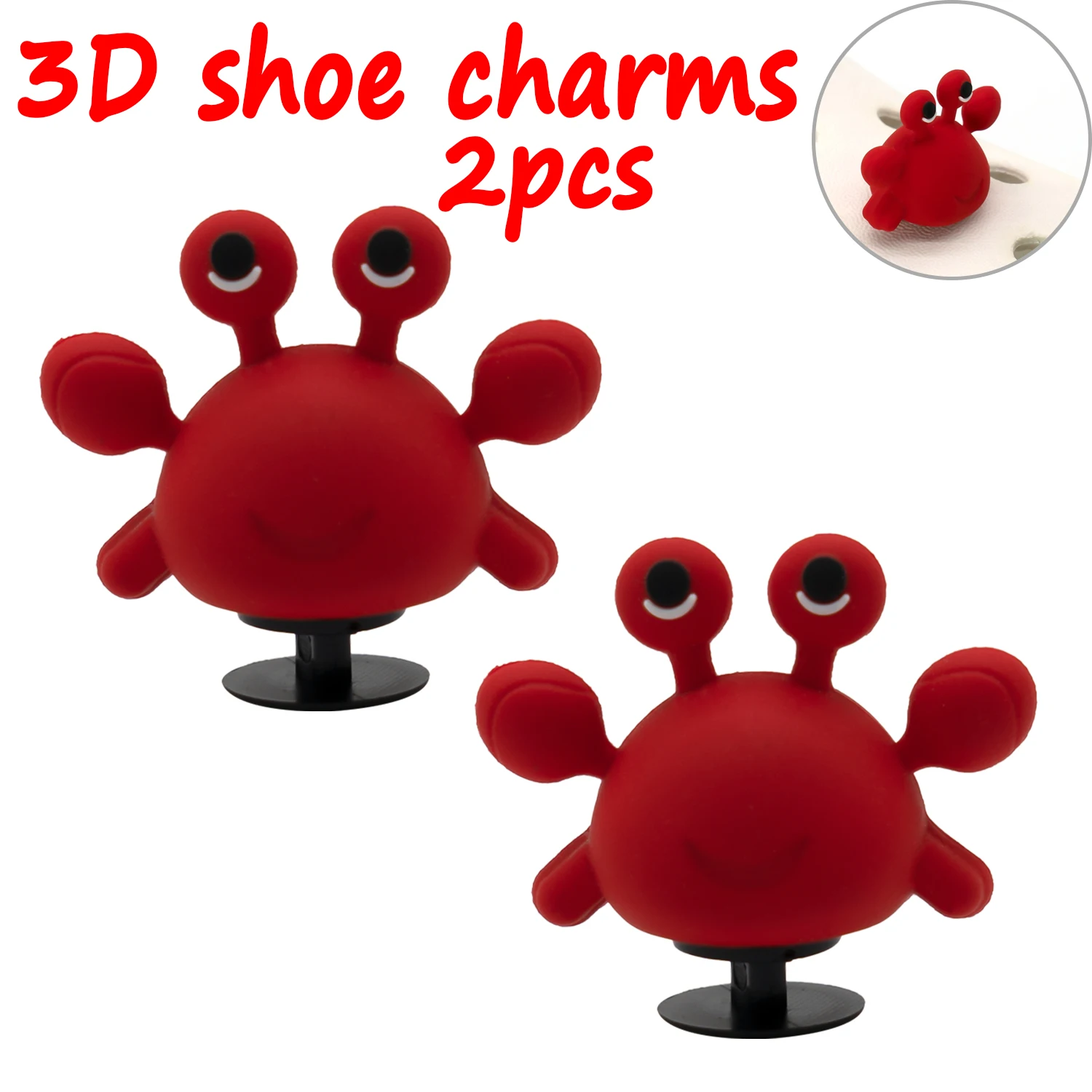 2 Stück 3D niedliche Tier-Schuhanhänger, Ente, Biene, Dinosaurier, Hund, Schuhdekorationen, Panda, Kuh, Anstecknadeln für Mädchen, Jungen, Kinder, Geschenke, Clog-Schnalle – Detail 34