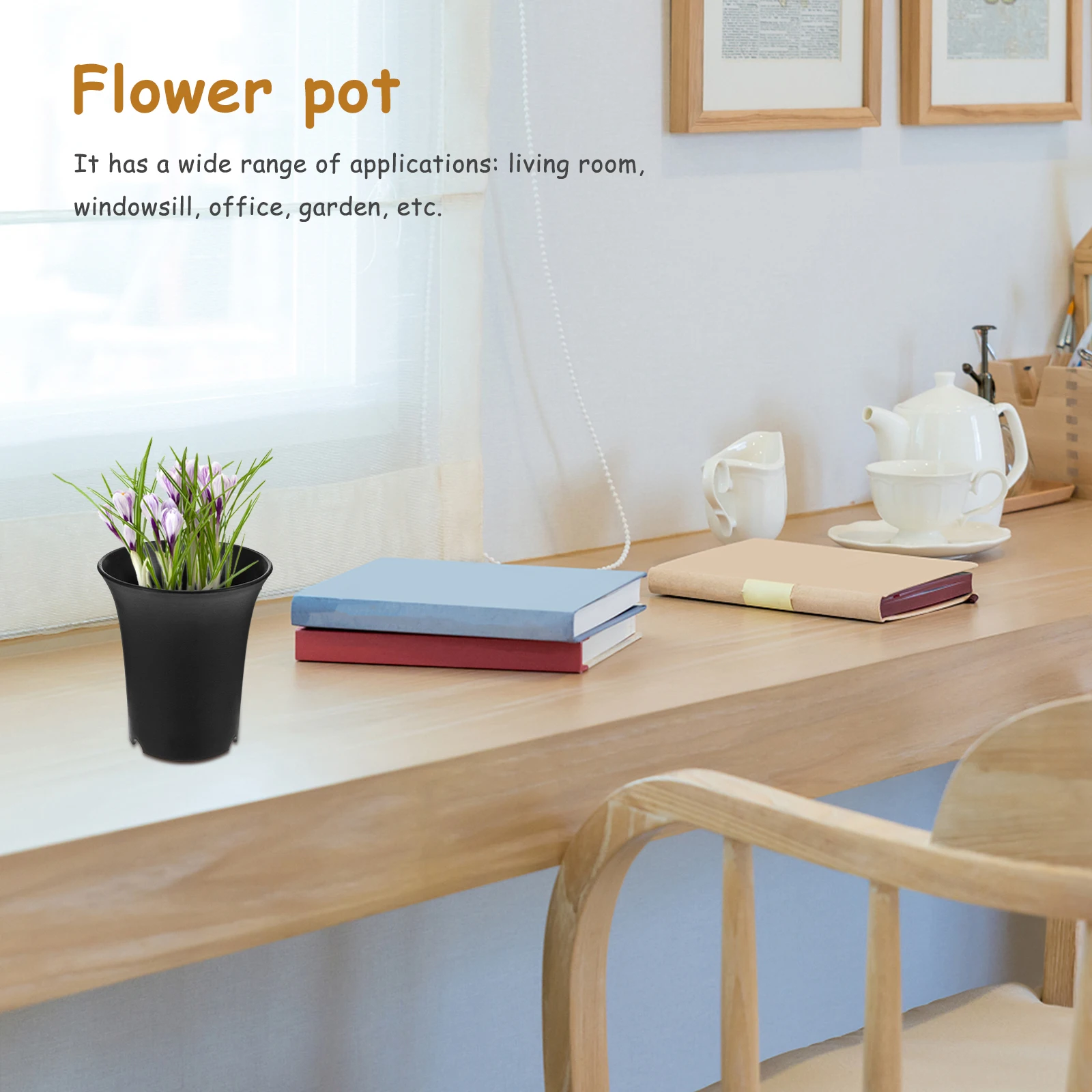 

15pcs Waist Flower Pot Modern Cute Plastic Pots for Garden Living Room Office High Tube Flower Pot Adjustable Planters
