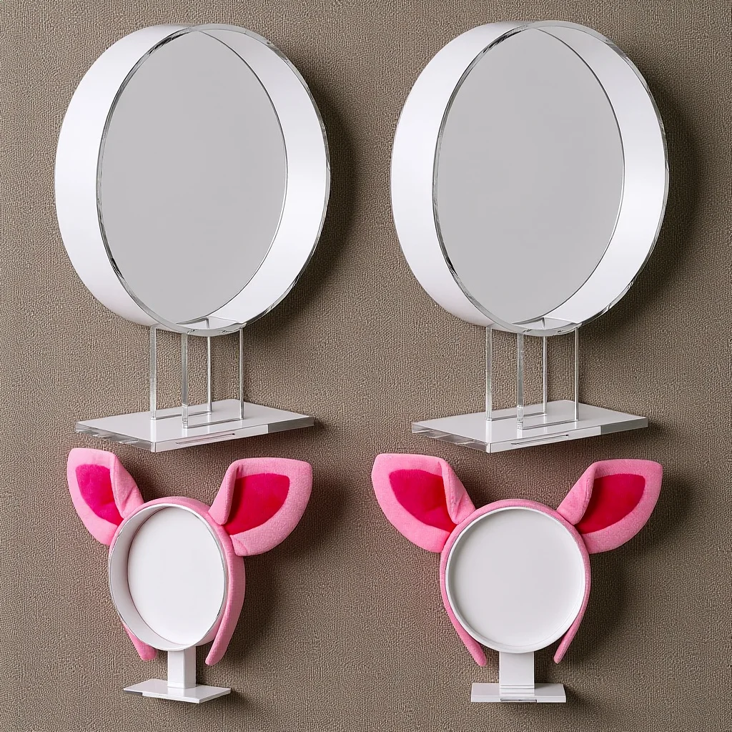 

ULTECHNOVO 2pcs Acrylic Headband Holder Headphone Stand Display Rack for Headset Earphone Organizer White Hair Hoop Accessory