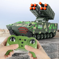 Children Simulation Military Missile Remote Control Vehicle Track Running lifting launch Platform launching Missile Boy Toy Gift