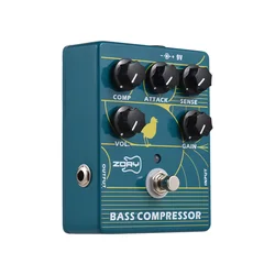 ZORY Compressor Bass Effector Pedal for Electric Bass Guitar Bass Amp Pedal True Bypass DC 9V 6.35mm Input/Output Interface