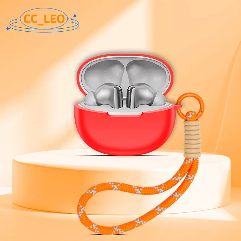 Case for QCY MeloBuds N70 Silicone Soft Case Cute Lanyard Pendant QCY MeloBuds N70 Shockproof Shell Protective Sleeve view 6