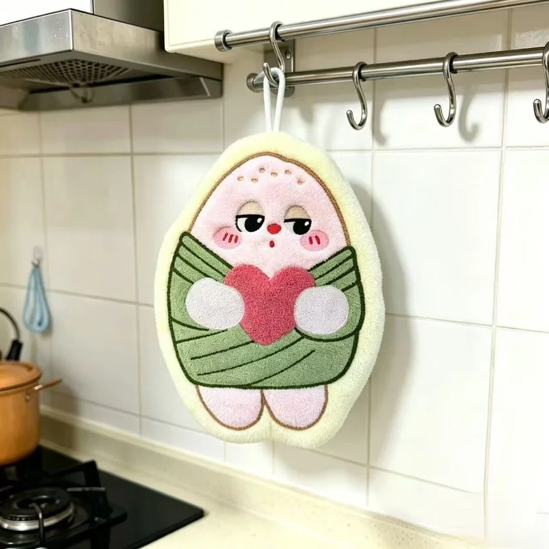Dragon Boat Festival Cartoon Zongzi Kitchen Wipe Cute Hanging Water Absorbent Handtowel Toilet Children Absorb Water Soft Skin