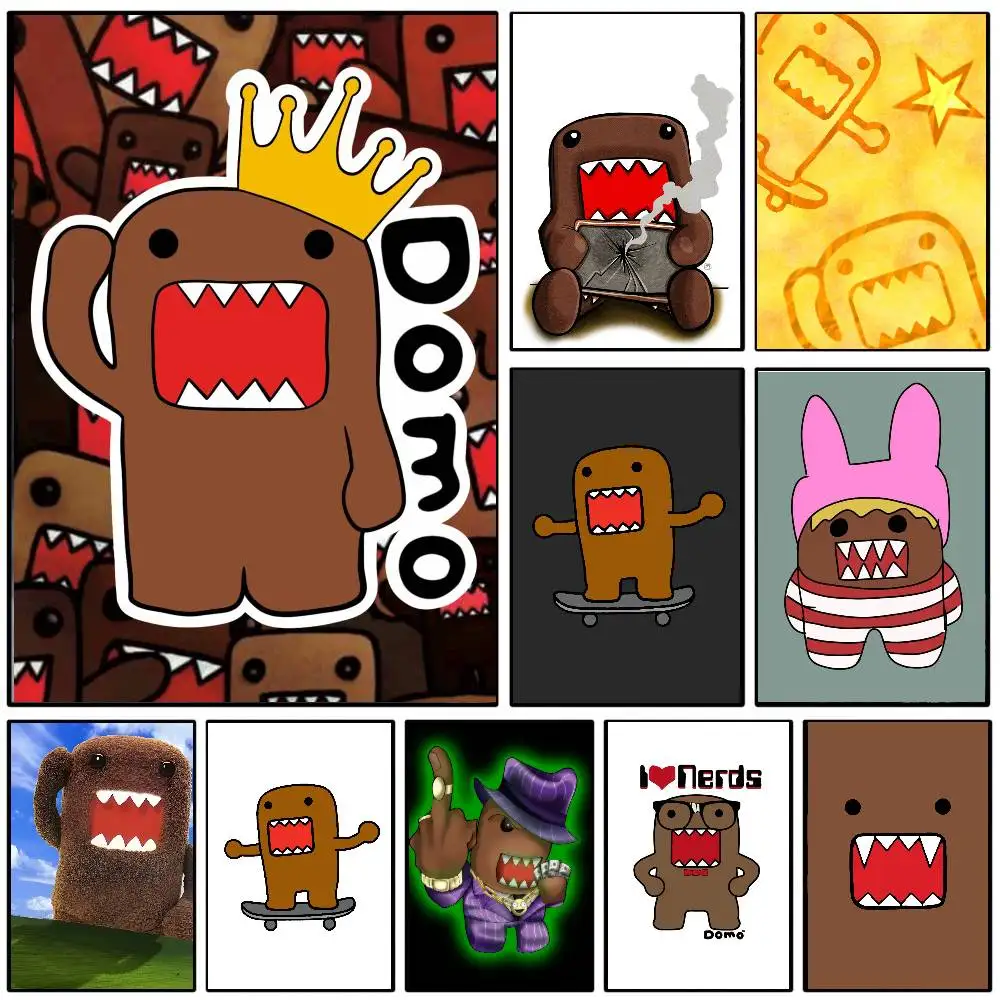 Classic Cartoon D-Domo Kun Poster Art Sticky Wall Waterproof Home Living Room Bedroom Bar Aesthetic Decoration