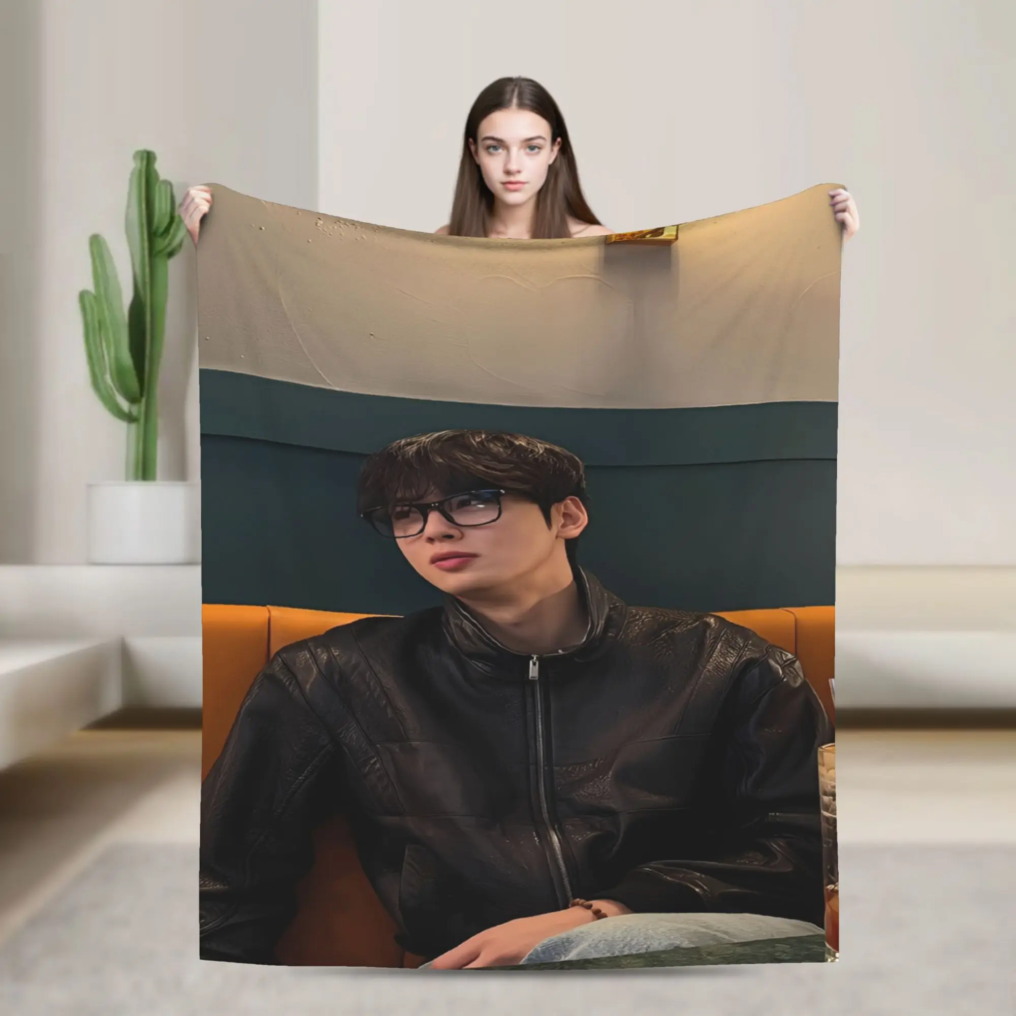 CHA EUN WOO kpop ASTRO idol Blankets Ultra-Soft Velvet Relax Gifts  Throw Blankets Quilt