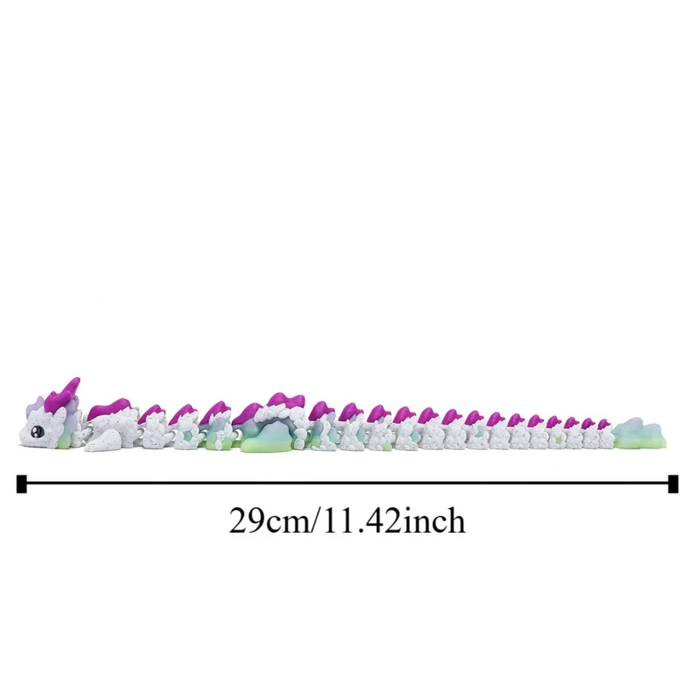 طويل الشعر ثلاثية الأبعاد مطبوعة التنين مكتب المنزل المنقولة المشتركة التنين لعبة مجسمة التدرج الحرف لعبة التنين عمل الشكل #6