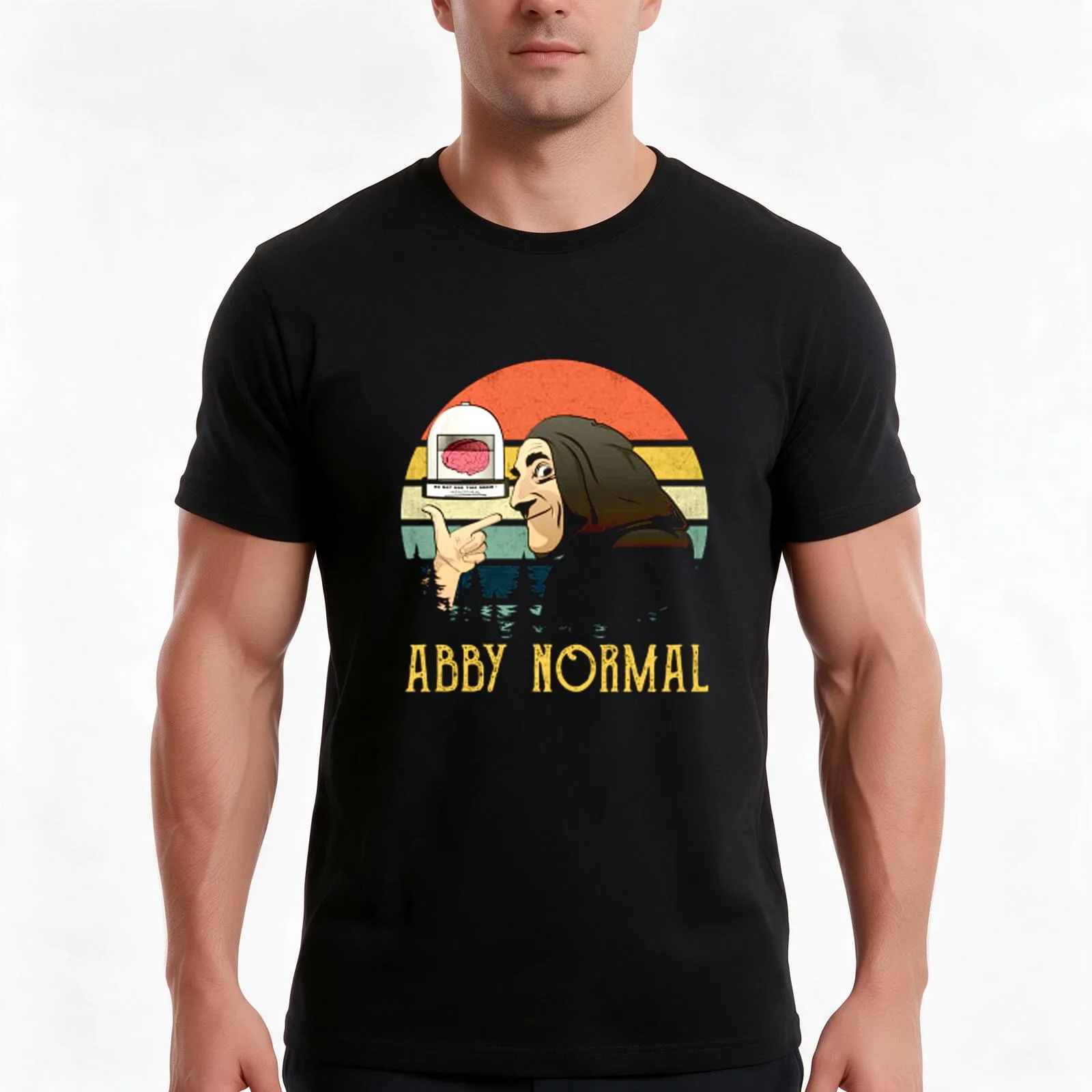 Do Not Use This Brain Abby Normal Sunset Shirt T-Shirt, Summer Casual Cotton Tee, Oversized Streetwear Tops, Unisex Men Women