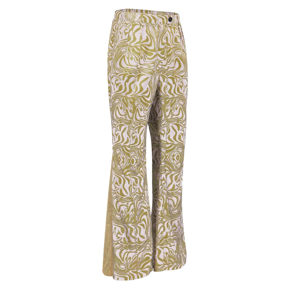 ريترو ديسكو تأثيري حلي للرجال ، تنكر جرس بنطلون ، تسلق Bottoms مضيئة ، ملابس الخيال ، الكبار ، 70s ، 80s