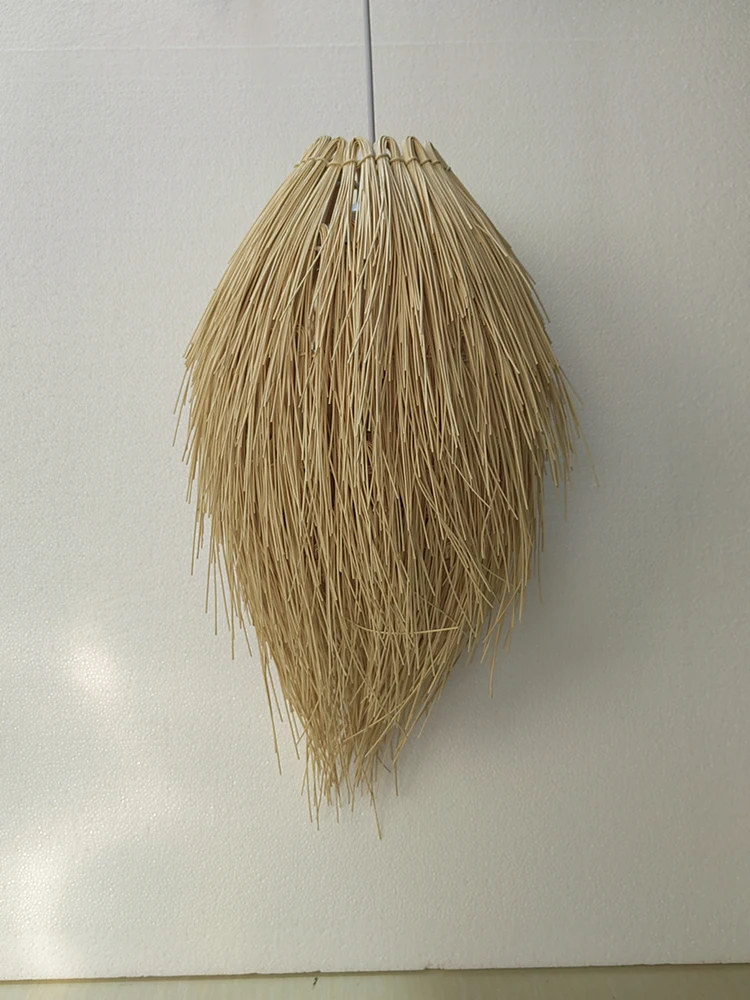 Modern Handmade Rattan Art Pendant Lamp Restaurant Bar Cafe Kitchen Hanging wicker lamp shade Loft Decor Interior Retro lighting