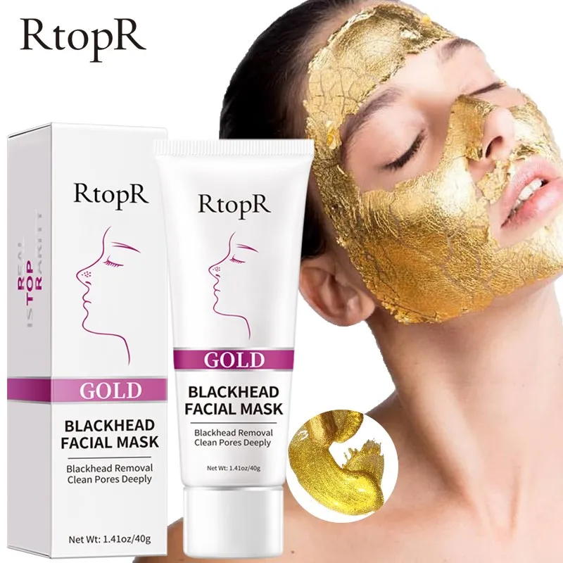 

RtopR New Gold Remove Blackhead Gel Facial Pore Peeling Acne Treatment Nose Deep Cleansing Face Whitening Golden mud