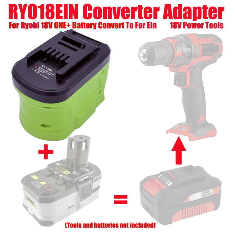 ALASICKA Battery Adapter for Ryobi 18V Battery Convert To for Makita/Dewalt/Milwaukee/Bosch/Metabo/Hitachi/Hikoki 18V Power Tool image 6