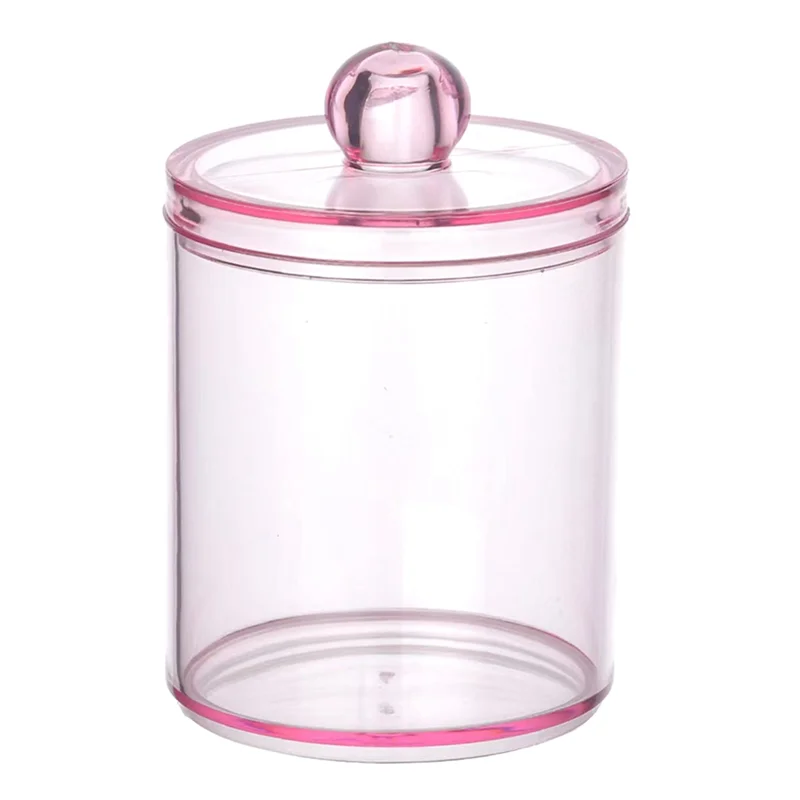 MAKE-4팩 면봉 홀더 디스펜서 용기 욕실용 뚜껑付き 면봉 세트 화장실 정리함 B Du