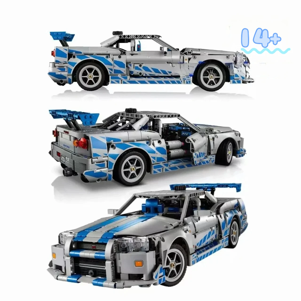 

Конструктор Disney 42210 Nissan GT-R R34: Премиальный спортивный автомобиль, гоночная реплика, игрушка-подарок для любителей автомобилей