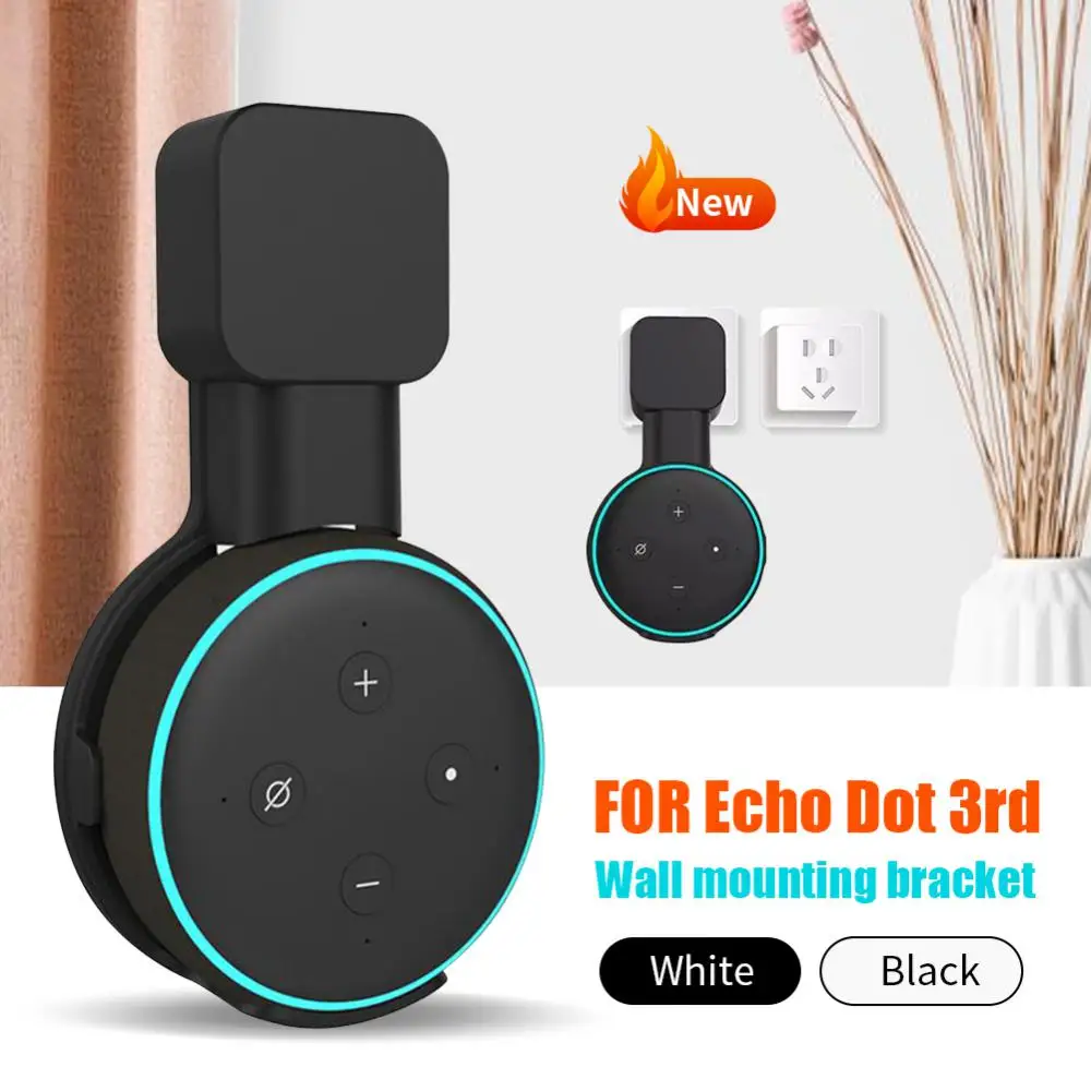 Smart Speaker Maximize Space Secure Hold Alexa Echo Dot 3 Durable Design Modern Space Saving Outlet Wall Mount Bracket Hanger