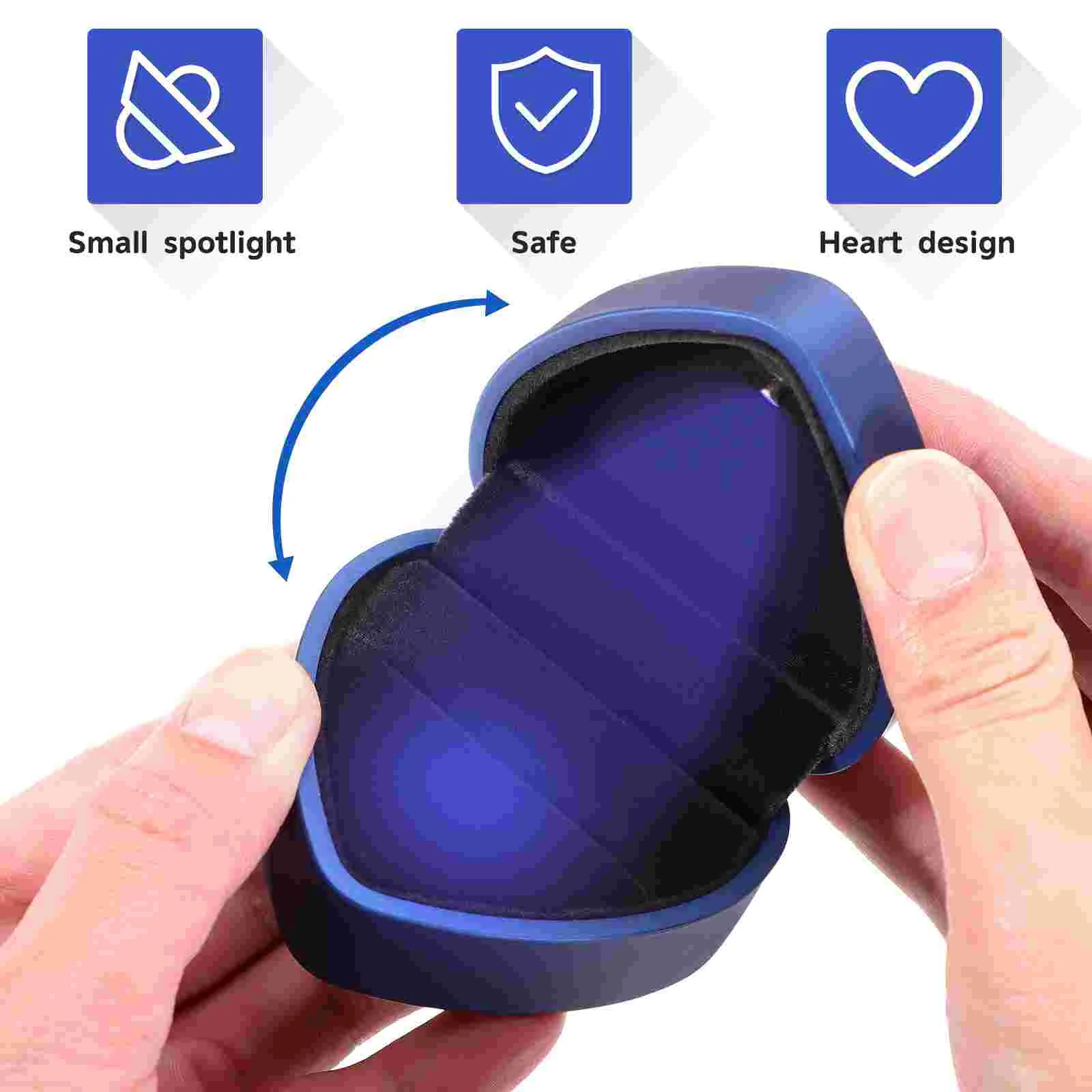 Elegant Heart Shape Box LED Light for Wedding Proposal Gifts Jewelry ganizer Protects from Scratches High Gloss