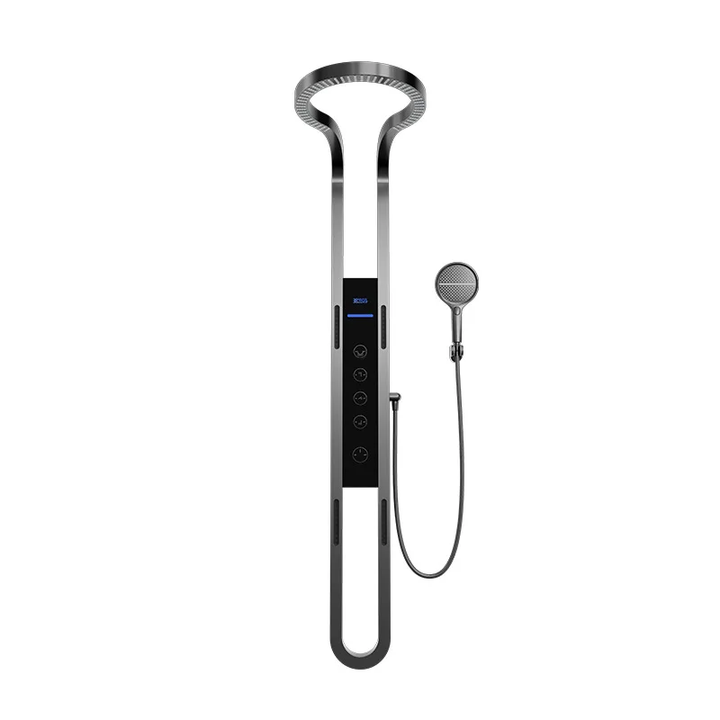 Waterfall Large Rain Surface Mounted Hot And Cold Digital Shower Set Giant Screen Top Spray Full Copper Waterway Household Showe
