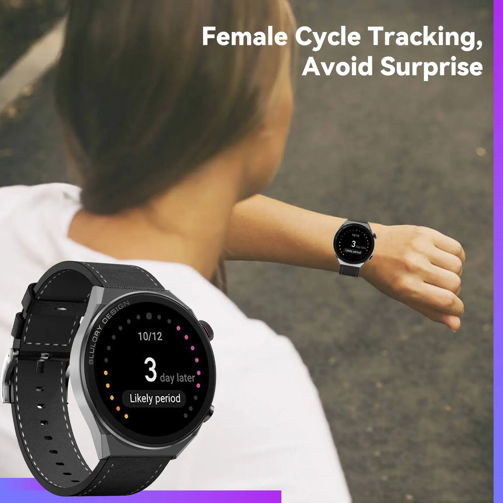 Blulory NE Smart Watch uomo sport Smartwatch NFC controllo accessi chiamate Bluetooth temperatura frequenza cardiaca rilevamento dell'ossigeno nel sangue