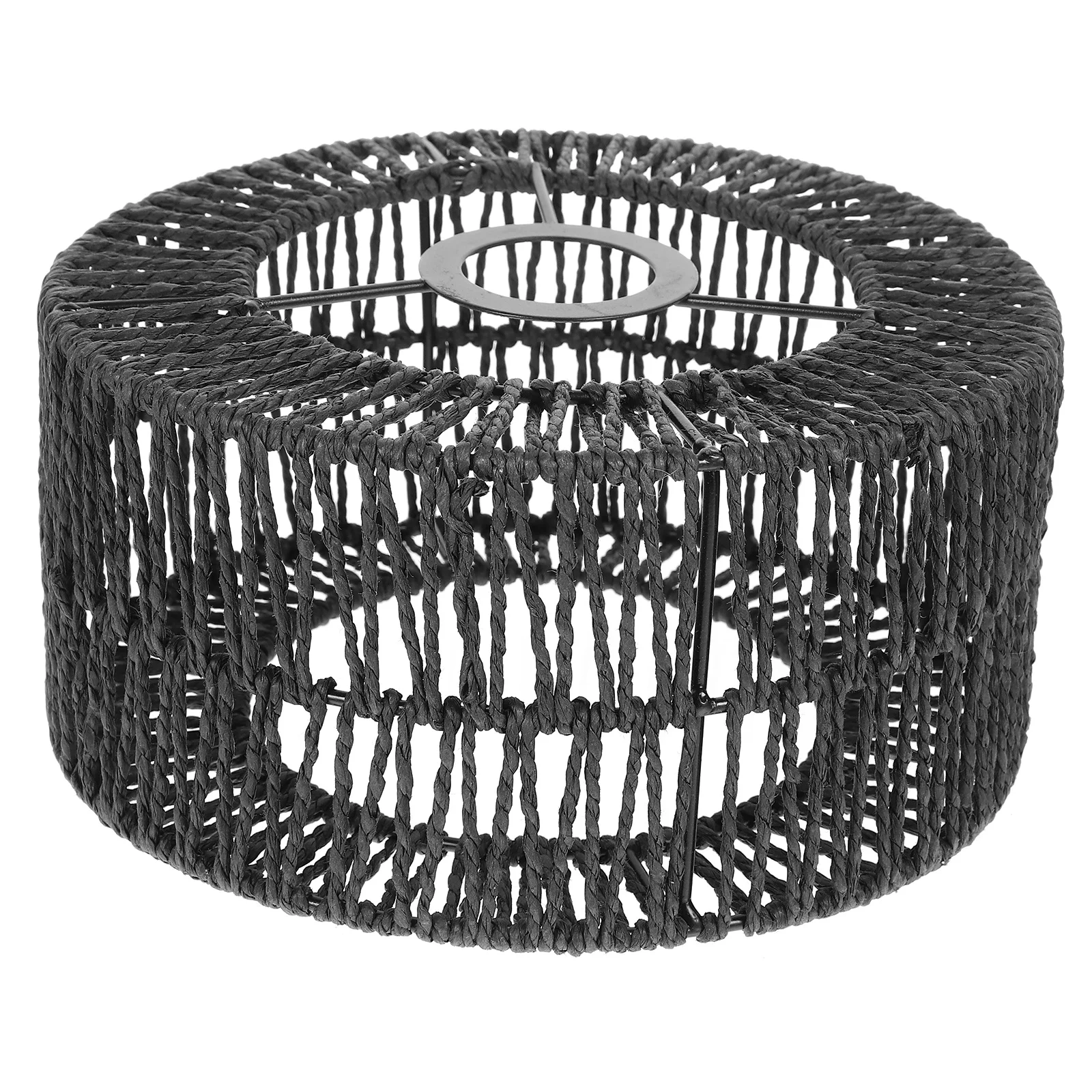 

Barrel Lamp Shade Handwoven Straw Rope Ceiling Light Cover Rustic Woven Grass Lampshade for Home Indoor Lighting Decor