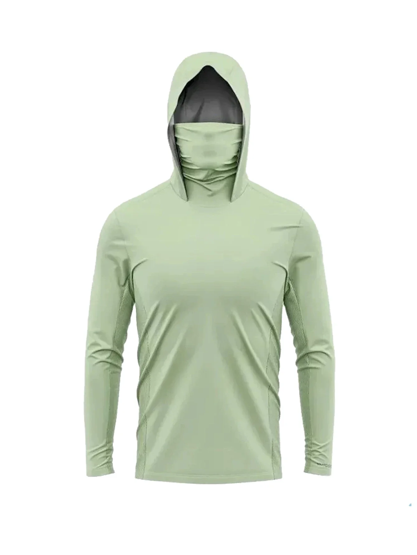 Men Long Sleeve Fishing Hoodie Mask Anti-UV Sun Protection Clothes Fish Shirt Hunting Fish Jersey UPF 50+ view 4