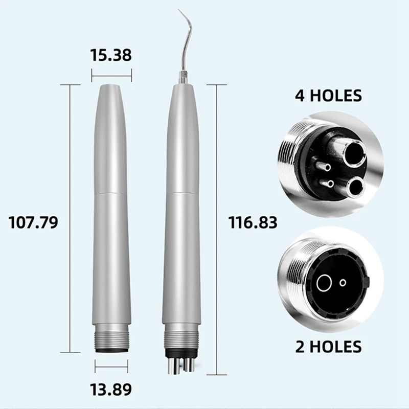 Dental Ultrasonic Air Scaler Handpiece with SJ1 SJ2 SJ3 Tips High Frequency Tooth Stone Calculus Removal Cleaning Tool