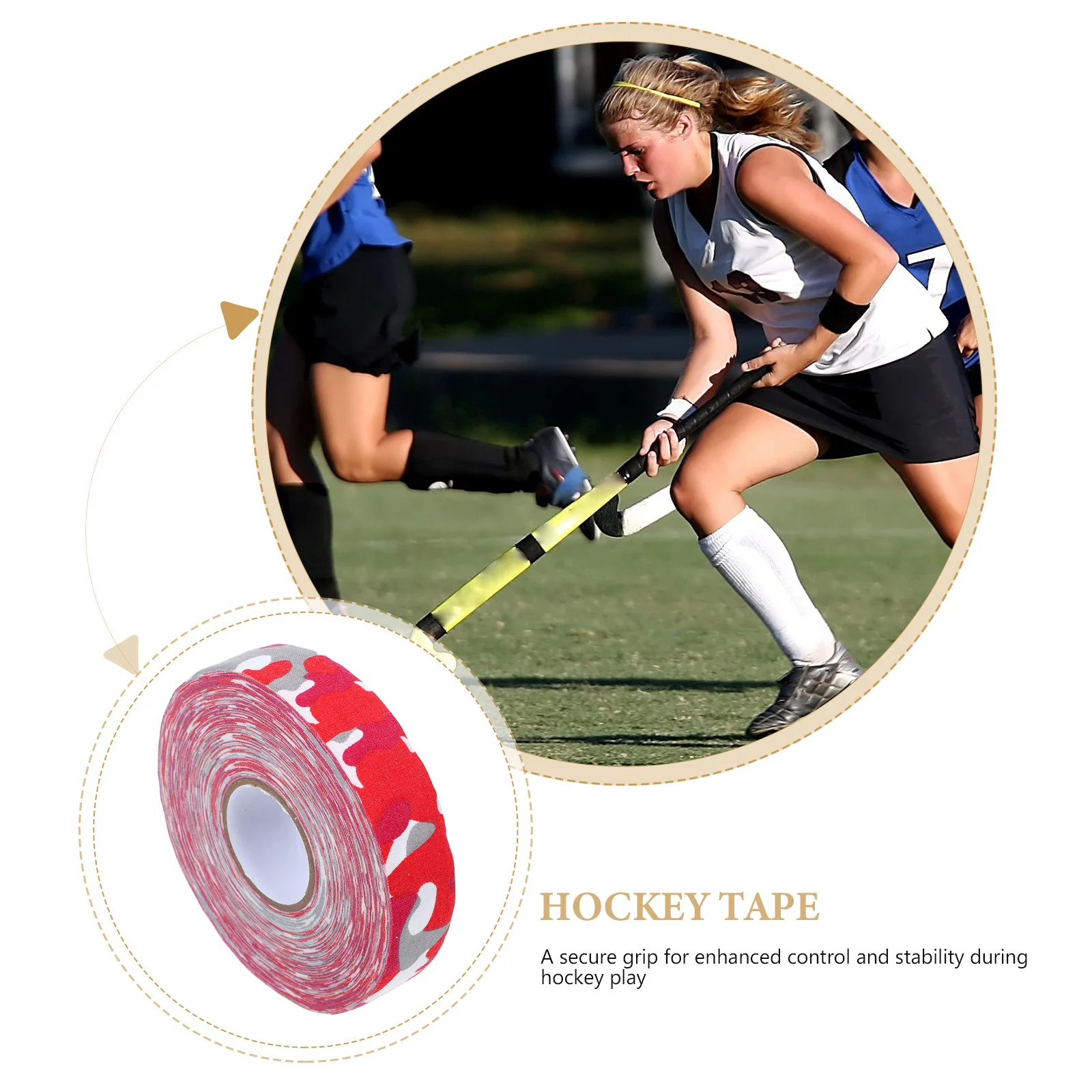 Professional Hockey Tape Anti-Skid Durable Sweat Absorption for Ice Hockey Racket and Lacrosse Sports Accessory