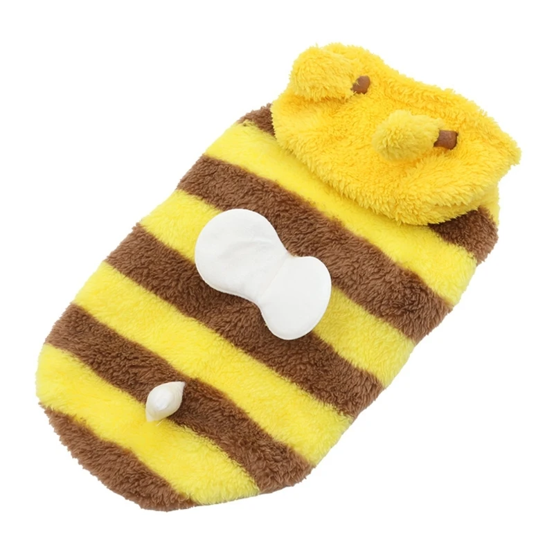 

Furry Plush Bees Costume for Small Large Dog Lovely Dog Pullover Clothes Halloween Costume Stage Show Pet Suit