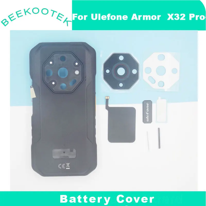 ulefone-armor-x32-pro用バッテリーカバー、背面カバー、指紋ケーブル、レシーバー、リアカメラレンズ