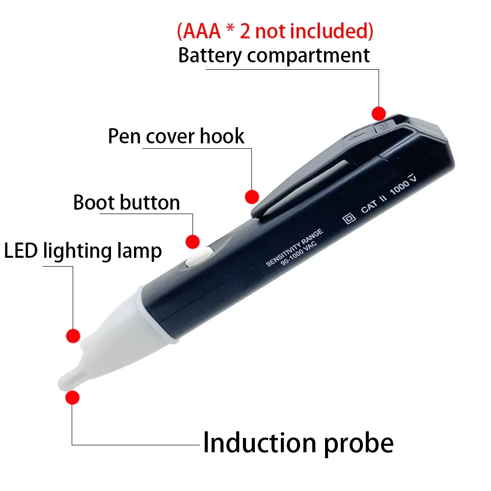 AC/DC Voltage Detectors Smart Non-Contact Tester Pen Meter 90-1000V Current Electric Sensor Test Pencil