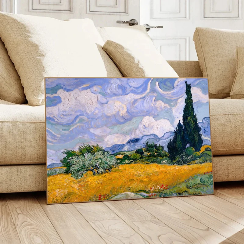 Nordic Style Wheat Field Oil Painting Canvas Painting And Prints Picture Harvest Landscape Poster Living Room Bedroom Home Decor